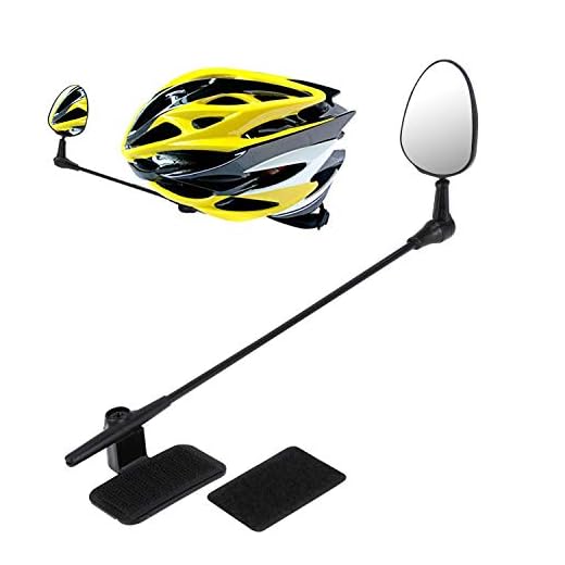 TAGVO Bicycle Helmet Rear View Mirror, Bike Rearview Safe Riding Mirror, 360 Degree Adjustable Rotatable Mountain Road MTB Cycling Bicycle Mirror