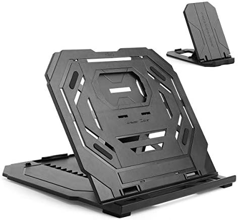Drawing Tablet Stand, Laptop Stand, Foldable Stand for Tablet Display, 9 Levels Adjustable Angles with a Built-in Phone Holder, for 12-17 inch Drawing Tablet, Smartphones,Grey