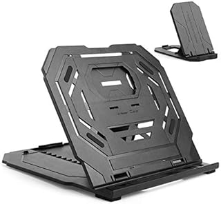 Drawing Tablet Stand, Laptop Stand, Foldable Stand for Tablet Display, 9 Levels Adjustable Angles with a Built-in Phone Holder, for 12-17 inch Drawing Tablet, Smartphones,Grey