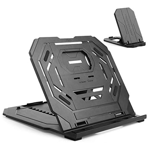 Frunsi Drawing Tablet Stand, Laptop Stand, Foldable Stand for Tablet Display, 9 Levels Adjustable Angles with a Built-in Phone Holder, for 12-17 inch Drawing Tablet, Smartphones Cover