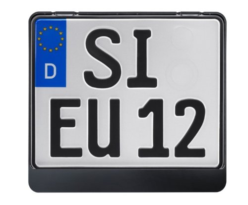 Kennzeichenhalter Motorrad Leichtkraftrad Trecker schwarz 250x200mm Erut Twinline