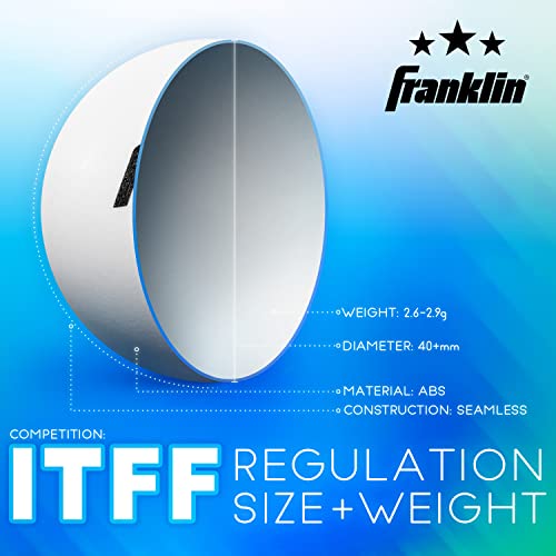 Image of Franklin Sports Table Tennis Balls - Official Size and Weight 40mm Table Tennis Balls - One Star Professional Balls - Bulk Packs and Family Sets