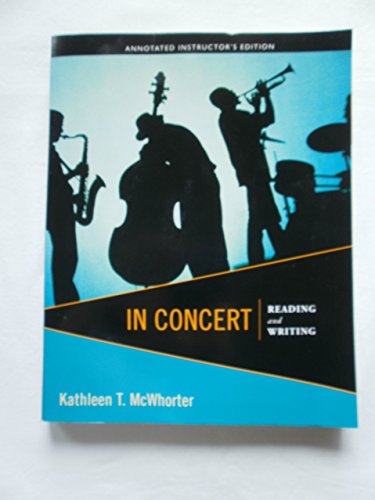Title: IN CONCERT:READING+WRITING >AN 0321844416 Book Cover