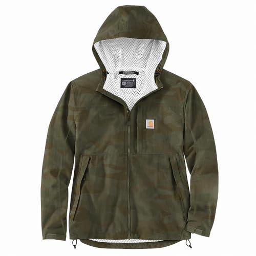 Carhartt Men's Monterey Jacket, Army Green Camo, Large Tall