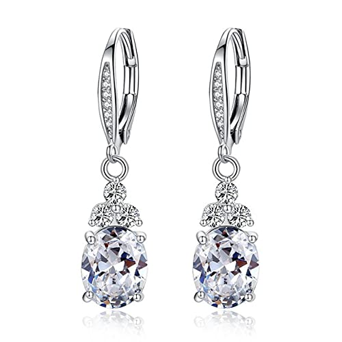 Boucles d'oreilles goutte en émeraude et saphir pour fiançailles