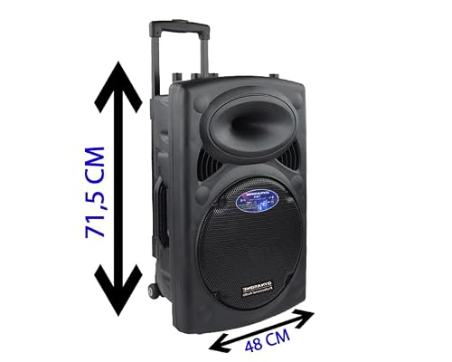 Miniatura 4 de Dynasonic - Dynapro 15 Segunda Generacion Altavoz Portátil Sistema Audio Profesional Potencia 800w - Usb Bluetooth, Micrófonos, Negro - Soporte Para Dispositivos Movil Y Tablet
