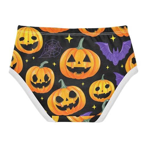 Cotton Toddler Girls Underwear Halloween Pumpkins Bat Panties Little Girl Stylish Briefs Kids Undies 2t2