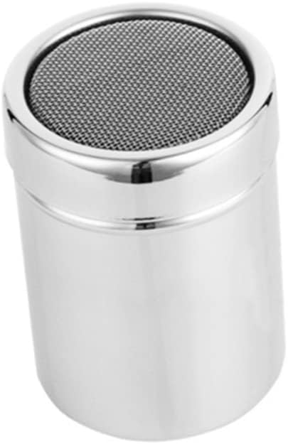 Luxshiny 3pcs Stainless Steel Sugar Pepper Shaker Fine Mesh Seasoning Canisters for Baking Cooking Moisture Design Easy to Clean Random Lid
