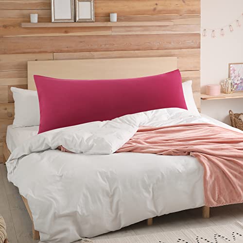 Taie d'oreiller de corps bordeaux en microfibre soyeuseuxcell avec zip