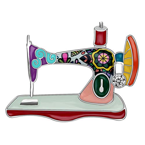 Broche machine à coudre en émail pour customiser les vêtements