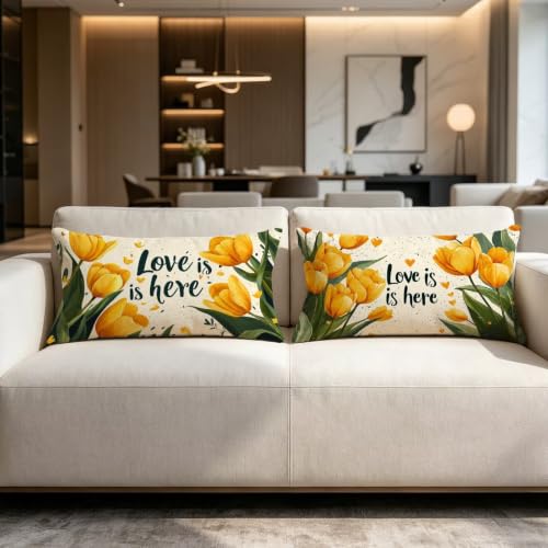 Housse Coussin Tulipe 40x80 Impression Recto Verso Réaliste