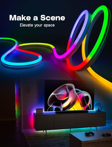 Tira LED Neón RGB 16.4ft Control App y Remoto Impermeable miniatura 5