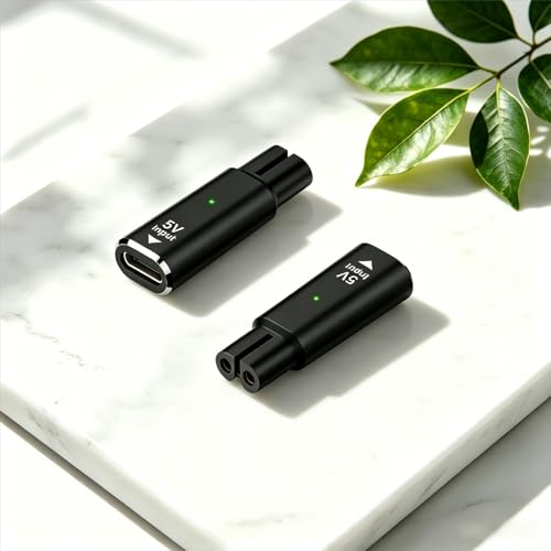 5V USB-C Shaver Charging Adapter for Philips Norelco OneBlade (2 Pack)