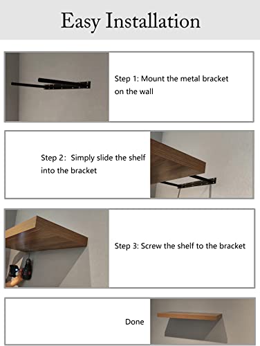 Jpnd Floating Shelf, Set Of 2 Wall Shelf, 36 In W X 12.75 In D X 2 In H Wooden Floating Wall Shelf With Invisible Brackets For Living Room/Bedroom/Bathroom/Kitchen Storage And Decor, Grey #TOP6