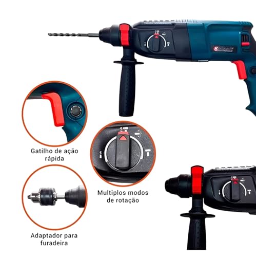 Furadeira De Impacto Martelete Rompedor 960w Autoreverso (110, Volts)