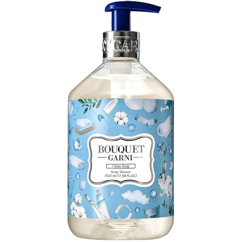 Bouquet Garni Body Shower Clean Soap Fragrance - Gentle Cleaning, Skin Care, Long-lasting Fragrance (Containing Olive Tree Leaf and Honey Extract) - 17.6 oz