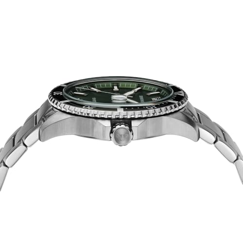 Miniatura 5 de Emporio Armani Reloj Hombre, Movimiento De Tres Manecillas Con Fecha, Caja De 42mm De Acero Inoxidable Plateado Con Correa De Acero Inoxidable, Ar11338, Tono Plata Y Verde Oscuro