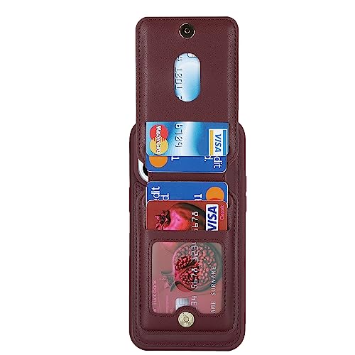 Étui portefeuille iPhone 13 Pro Max rouge vin idéal pour vos sorties