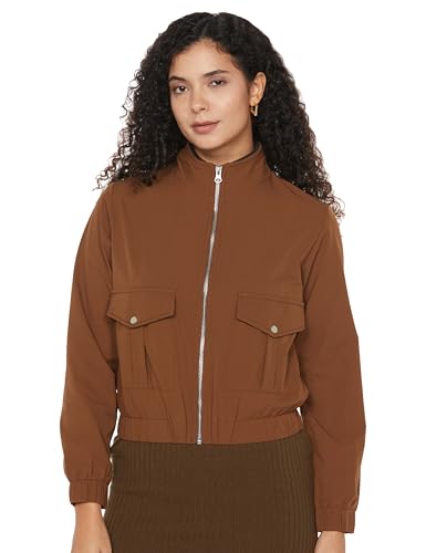 Image of Qube By Fort Collins Women's Faux Fur Regular Winter Puffer Jacket with Collar Stylish, Warm & Lightweight