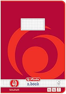 Herlitz 3322609 Zeszyt Szkolny, Czerwony, 16 Kartek 10 sztuk