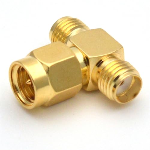 Connecteur SMA mâle double jack femelle répartiteur coaxial convertisseur d'antenne en T x100
