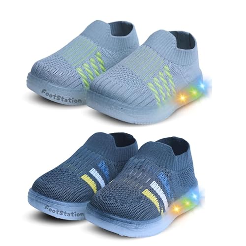 Image of Kids Slip-On LED Light Shoes, Pack of 2 (Combo)