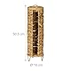 Relaxdays Toilettenpapier Aufbewahrung, 4 Rollen, HxD: 50,5 x 16 cm, Wasserhyazinthe, Reserverollenhalter stehend, Natur