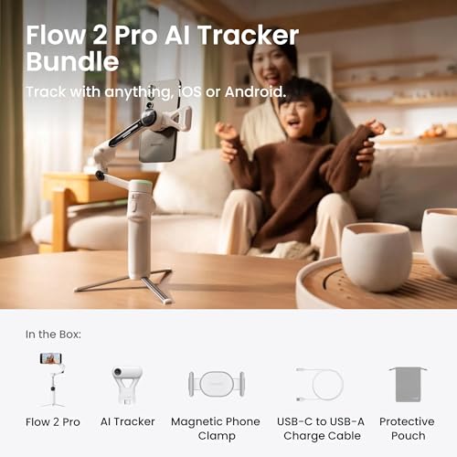 Insta360 Flow 2 Pro Gimbal Plegable para Smartphone con Rastreador de IA Gris 2