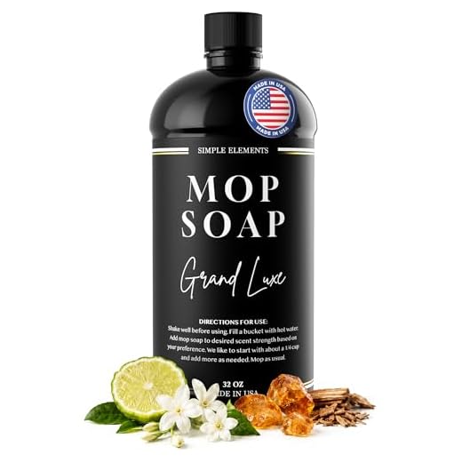 Luxury Mop Soap – Highly Scented Floor Cleaner, Concentrated Formula, No Streaks, Residue or White Cast, Floor Cleaning For Tile, Sealed Hardwood, Laminate, Vinyl and Stone – Grand Luxe 32 oz