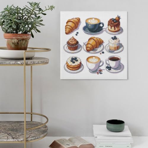 Impression sur toile cuisine café paysage déco murale chambre 71cm