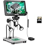 Hayve-7-LCD-Digital-Microscope-1200X-Magnification-for-Coin-PCB-Circuit-Repair-Soldering-12MP-Camera-Sensor-Coin-Microscope32GB-TF-CardWired-Remote-10-LED-Light-Compatible-with-WindowsMac-OS