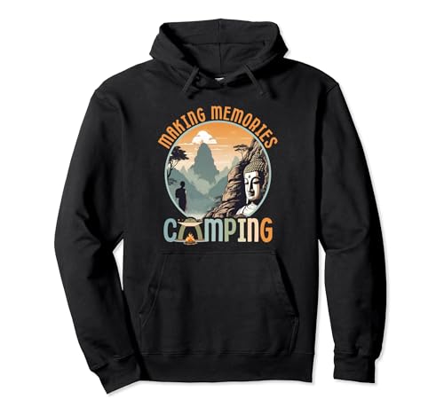 Vintage Making Memories funny Camping Campfire Camper Lover Sweat à Capuche