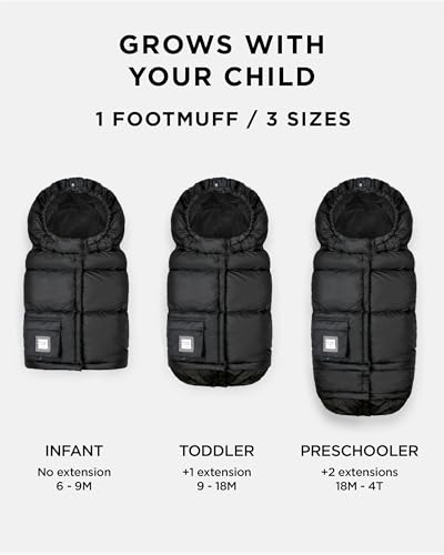 Image of 7AM Enfant Stroller Blanket 212 - Adjustable Baby Car Seat Zipped Blanket for Babies Winter, Unisex Multi Purpose Fleece Lined Warm Hooded Toddler Footmuff Water Repellent | (6M - 4T)
