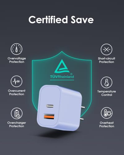 Image of [2 Pack] 20W USB C Charger Block Fast Charging Multiport Adapter