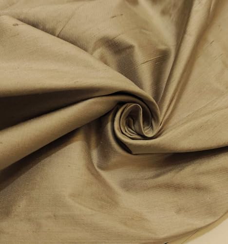 Soie Dupioni beige doré tissu de luxe de 137 cm pour haute couture