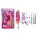 Barbie Doll with Extra-Long Blonde Rainbow Hair & Color-Block Polka Dot Dress, Plus 10 Hair & Fashion Accessories