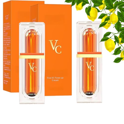 Vitamin C Tone Up Cream Set, 2025 NEW VC Cream for Face, Quick Makeup Moisturizer, Lightweight VC Toner​​-Blended Formula for Smoothing & Glowing All Skin Types (2Pcs)