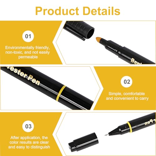 KIRVOS 5 Stück Geldscheinprüfer Stift (13,5 cm) – Falschgeld Detektor für Euro, Dollar, Pfund & internationale Währungen – Geldprüfstift Set zur Banknoten-Überprüfung