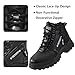 Yeeteepot Womens Snow Boots Warm Winter Boots Ladies Fur Lined Ankle Boots Lace Up Outdoor Booties Anti-Slip Sneakers Waterproof Walking Shoes Black, US 11