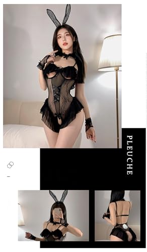Image of GirlFriend Lingerie One Piece Nurse Deep V Neck Teddy Princess Lingerie Set - Fairytale Nurse Bikini Set for women wife