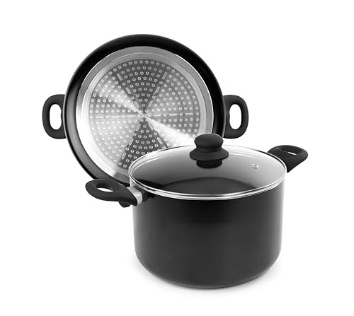 Olla - olla inductiva de 16 cm, tapa incluida, material acero inoxidable, compatible con todo tipo de cocinas, fácil limpieza y durabilidad.