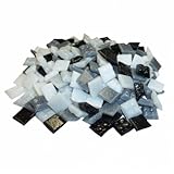 mosaico negro 15x15 Mosaico de cristal teselas de mosaico 10x10x4mm superior brillo, inferior lisa, acanalada para un mejor agarre cuando se unen, resistente a las heladas - resistente a la decoloración - resistente a la abrasión,