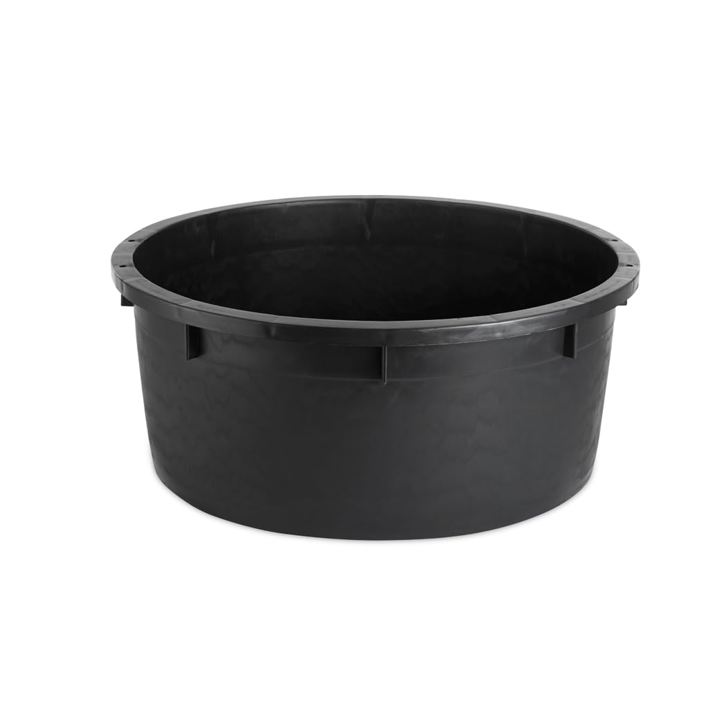 Depósito de agua XXL, recipiente de agua, barrica de lluvia de plástico en negro. Ideal para el jardín (130 L)