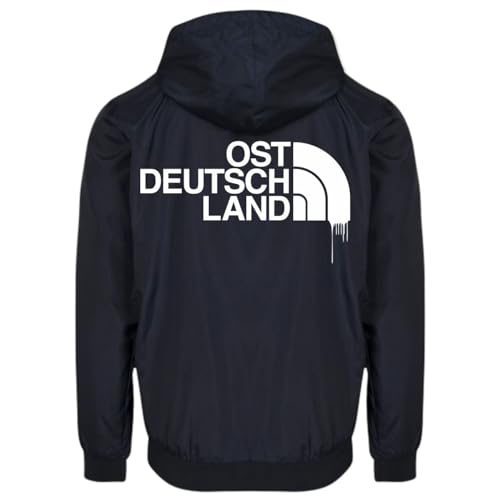 Spaß Kostet Herren Windbreaker Regenjacke Ostdeutschland Logo Heimat ostdeutsch Größe S - 5XL mit Kapuze