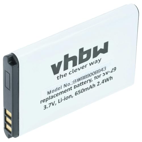 vhbw Batterie Compatible avec Wiko Riff, Lubi 2 téléphone Portable (650mAh, 3,7V, Li-ION)