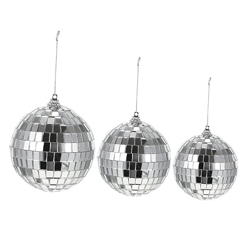 GOOHOCHY 6 Peças Bola De Espelho Bolas De Discoteca Com Corda Para Decoração De Festa Decoração De N