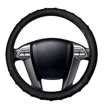 AUTONEST Car Grippy Leatherette Car Steering Cover (Black) for Honda New Amaze