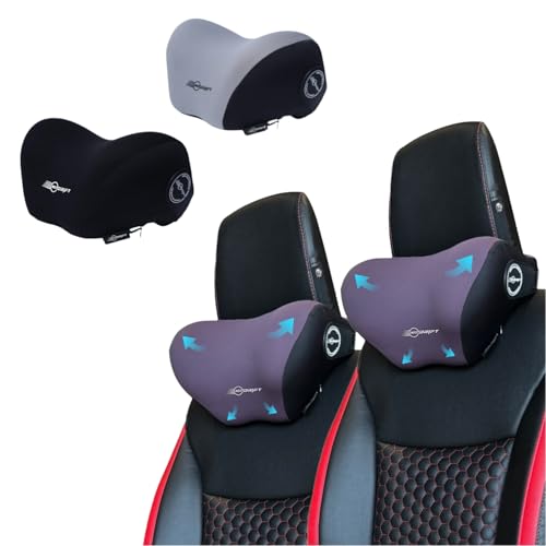 Image of Neodrift 'NeckFlow Pro' (Set of 2) | (Color - Rendom) (Neck Rest Cushion Orthopedic Velvet Memory Foam Pillow for Neck, Head, Shoulder Support) Pain Relief for Car