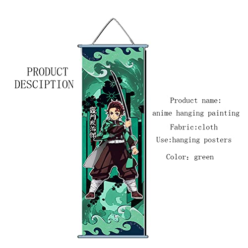 Japanese Anime Kamado Nezuko Tanjirou Cosplay Wall Scroll Poster Canvas Hanging Paintings For Indoor Decoration(One Size,Ta) #TOP2