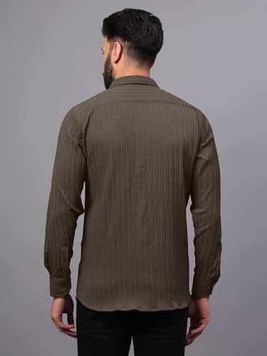 Image of FILO HEVIS Men's Casual Button Down Popcorn Shirts Stylish Long Sleeve Linen Textured Beach Summer Shirt